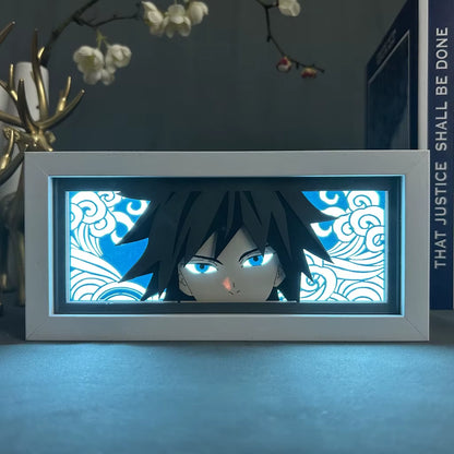 Illuminate Your Space with the Giyu Tomioka Anime LED Night Light - Perfect for Kids' Rooms and Anime Fans!